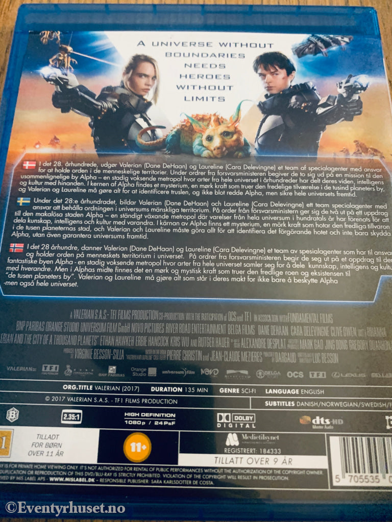 Valerian and the City of a Thousand Planets (2017). Blu-Ray.