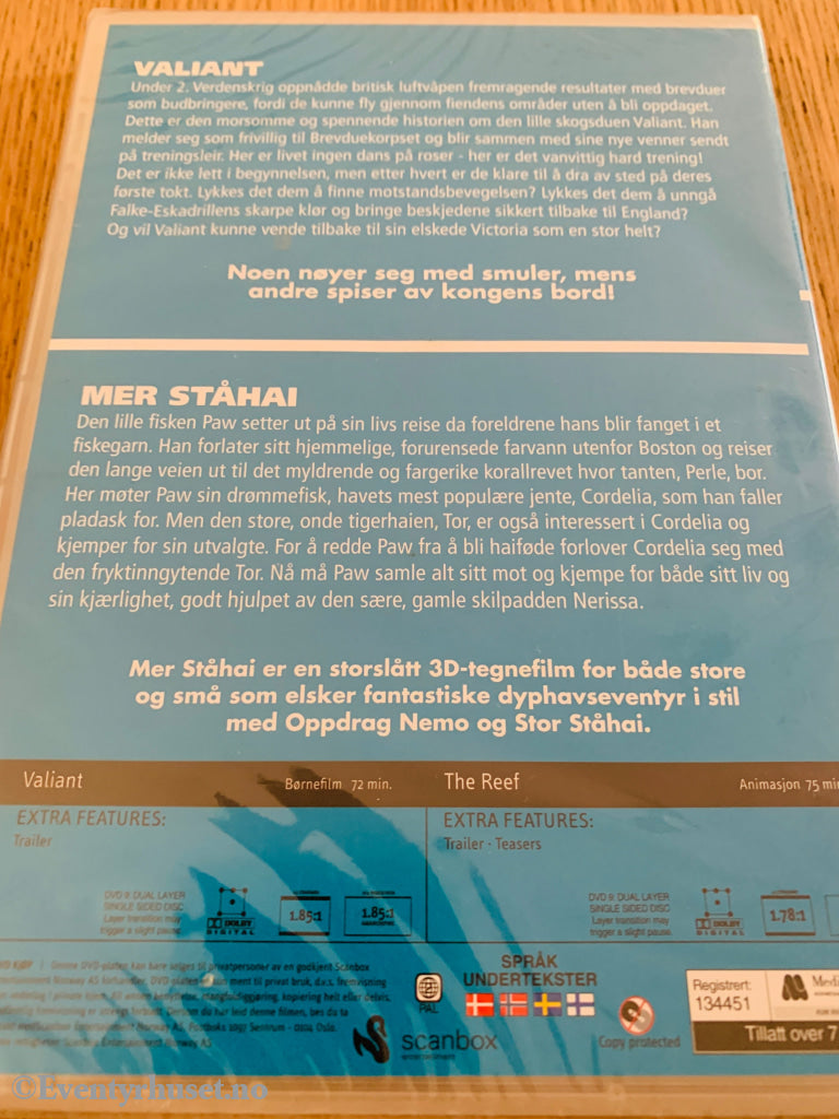 Valiant / Mer Ståhai (2005 / 2006). DVD. Ny i plast!