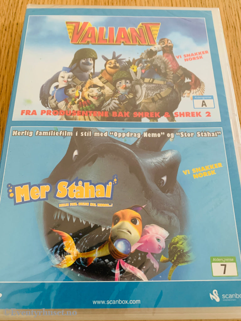 Valiant / Mer Ståhai (2005 / 2006). DVD. Ny i plast!