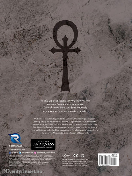 Vampire: The Masquerade 5th Edition RPG book Camarilla Sourcebook *Englische Version* Games