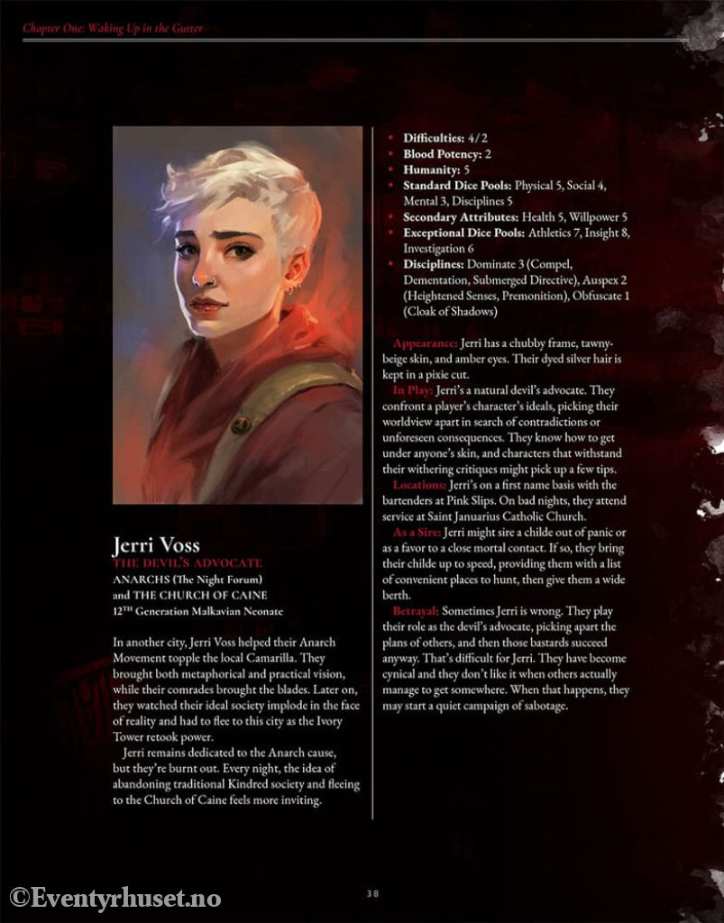 Vampire: The Masquerade 5th Edition RPG book The Crimson Gutter Chronicle Book *Englische Version* Games