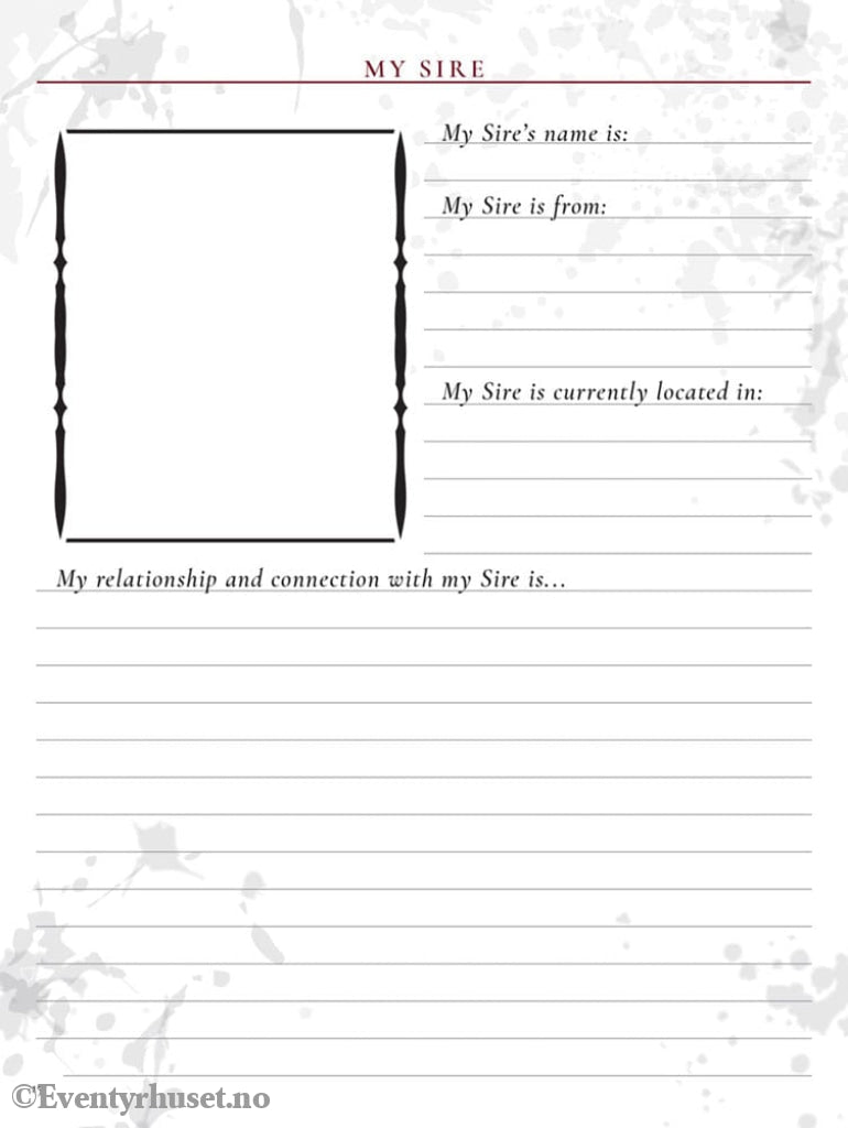 Vampire: The Masquerade 5th Edition RPG Journal Expanded Character Sheet Journal *Englische Version* Games