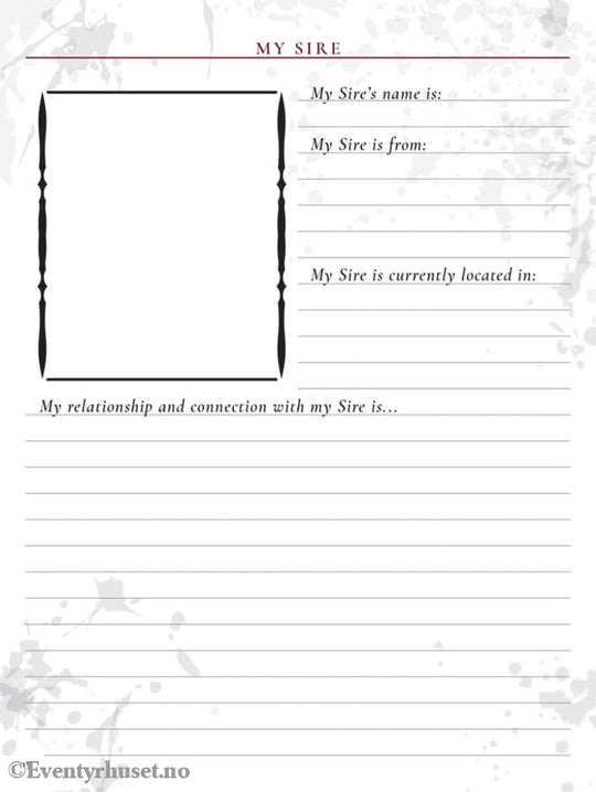 Vampire: The Masquerade 5th Edition RPG Journal Expanded Character Sheet Journal *Englische Version* Games