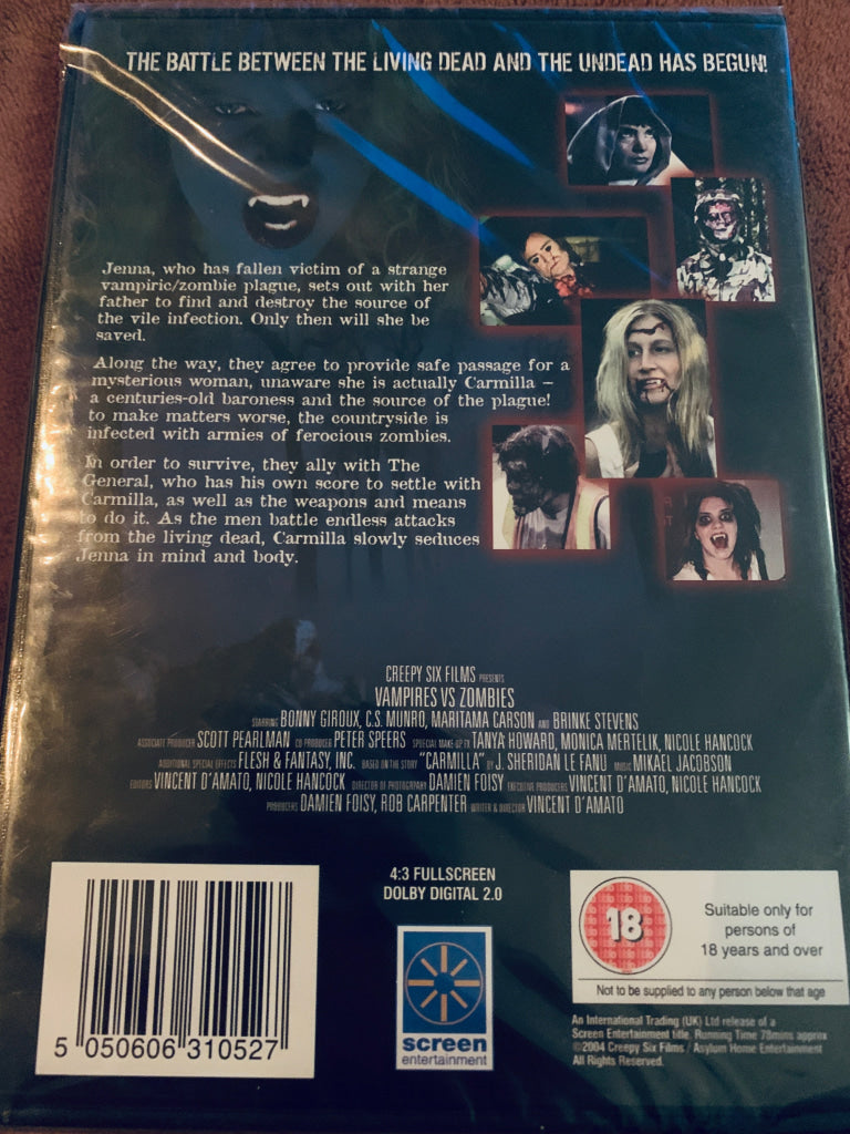 Vampires vs Zombies. DVD. Ny i plast! DVD