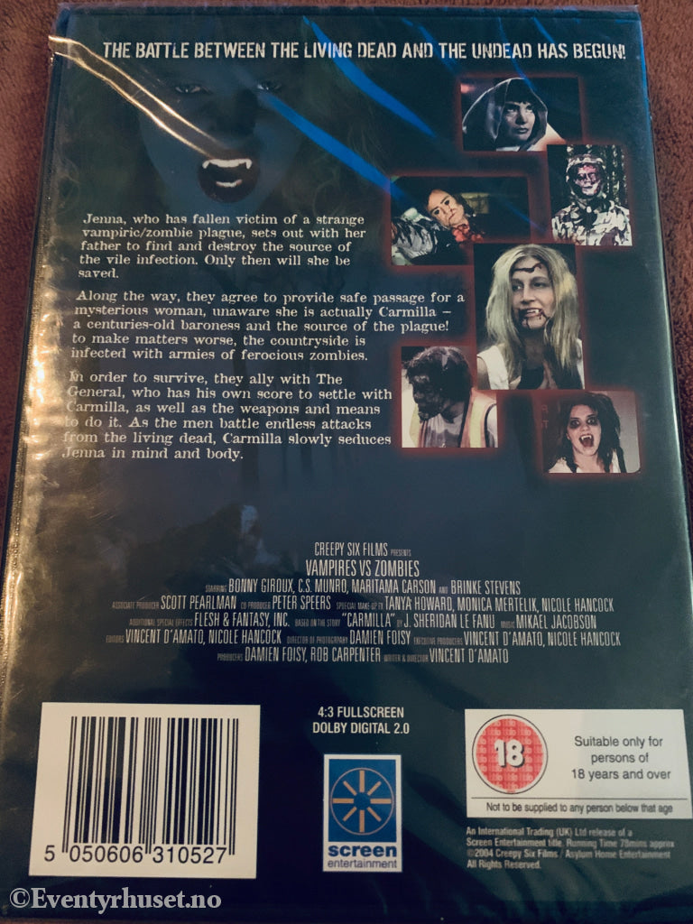 Vampires vs Zombies. DVD. Ny i plast! DVD