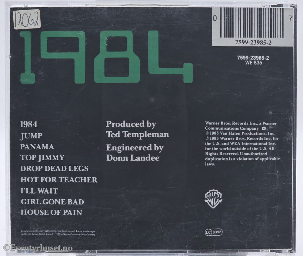 Van Halen. 1984. 1984. CD.
