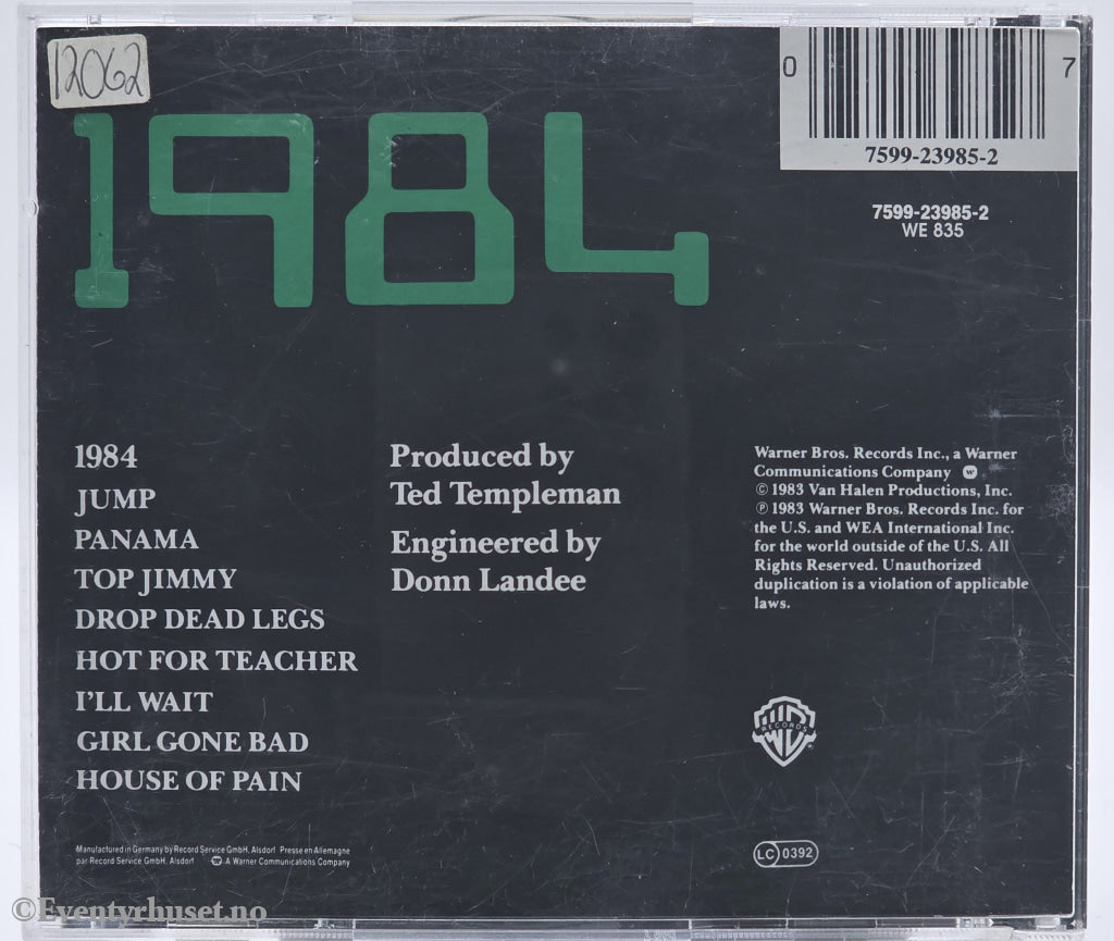 Van Halen. 1984. 1984. CD.
