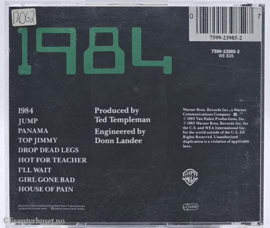 Van Halen. 1984. 1984. CD.