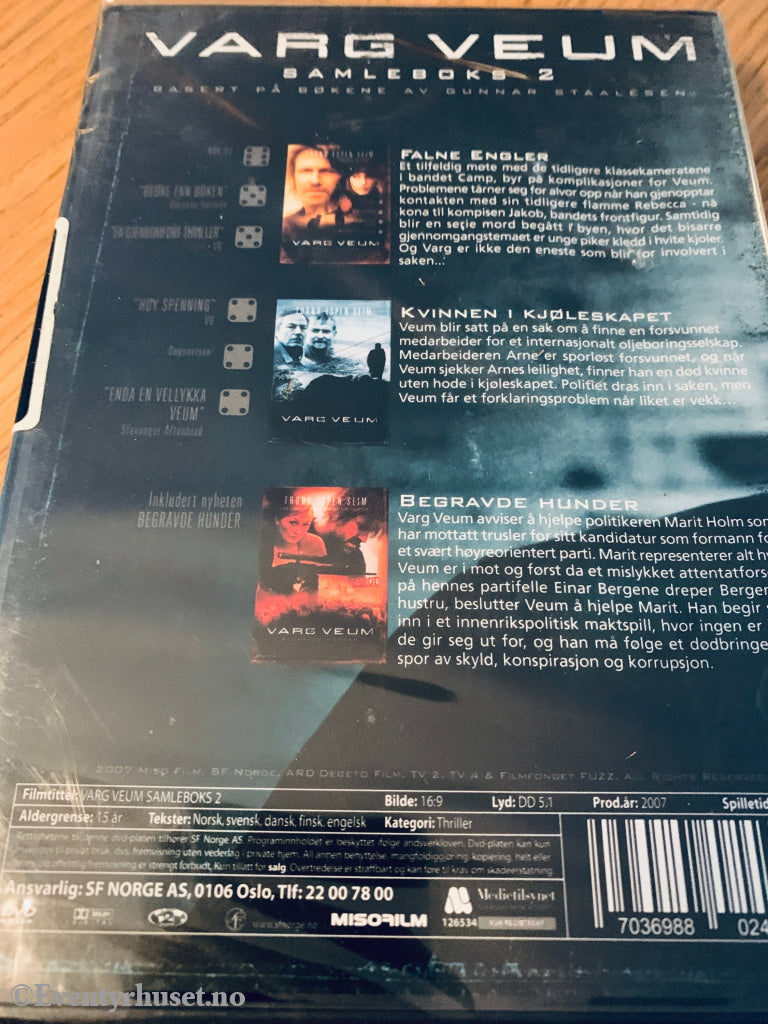 Varg Veum Samleboks 2. 2008. DVD samleboks. Ny i plast!