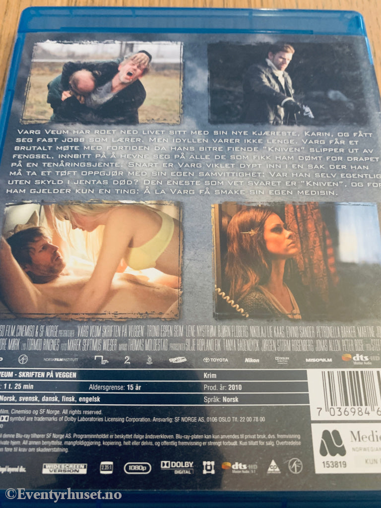 Varg Veum: Skriften på veggen (2010). Blu-Ray.
