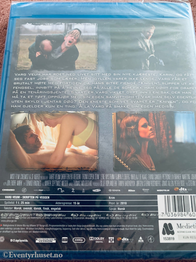 Varg Veum - Skriften på veggen. Blu-ray. Ny i plast!