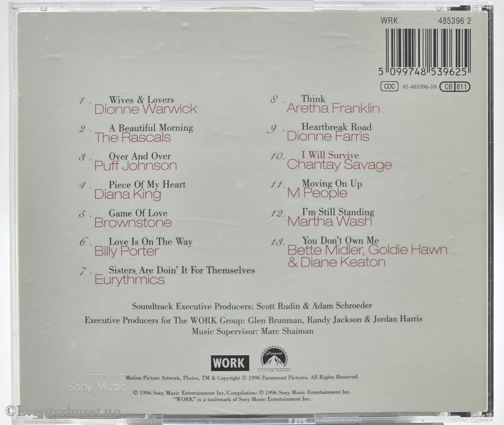 Various. 1996. The First Wives Club (Music From The Motion Picture). CD.