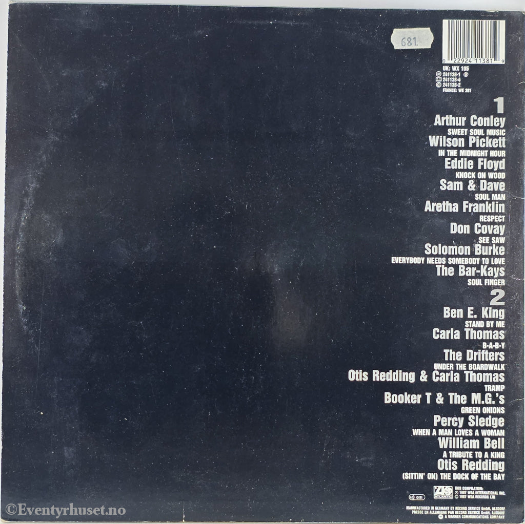 Various Artists. 1987. Atlantic Soul Classics – 16 Hit Tracks . LP.