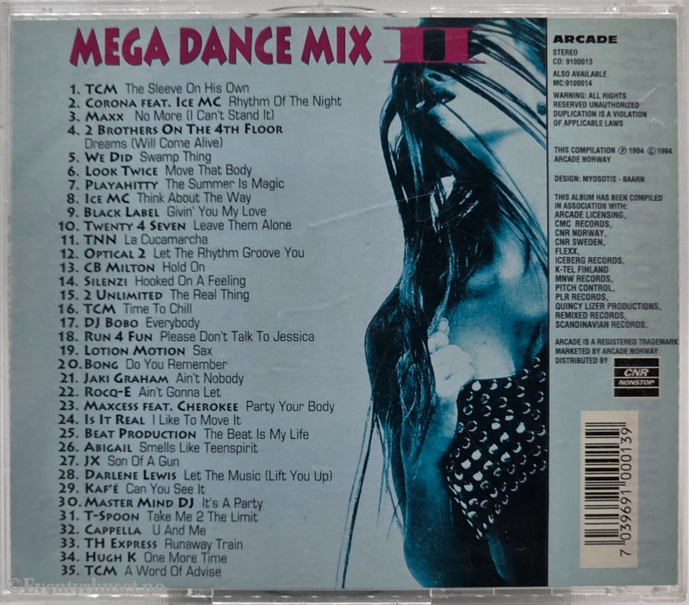 Various Artists. 1994. Mega Dance Mix II. Musikk-CD.
