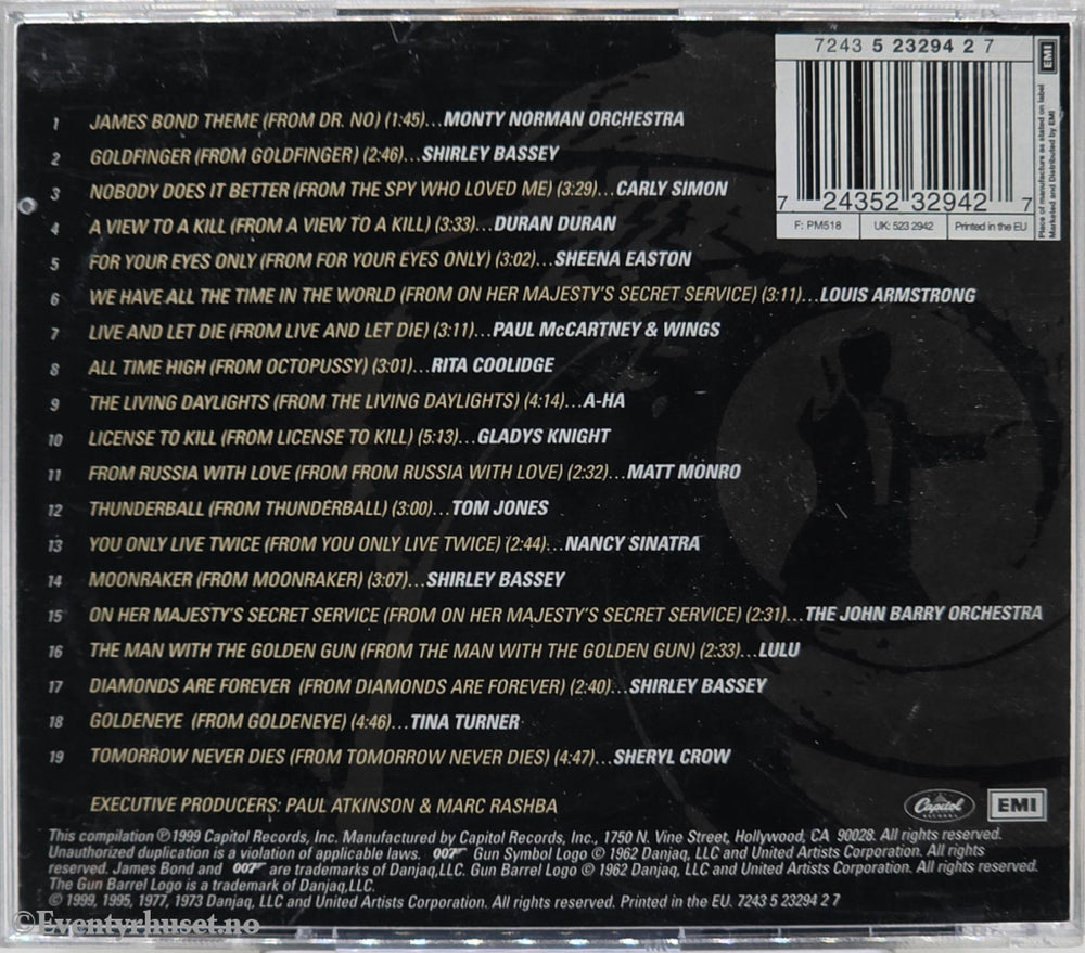 Various Artists. 1999. The Best of Bond... James Bond. Musikk-CD.