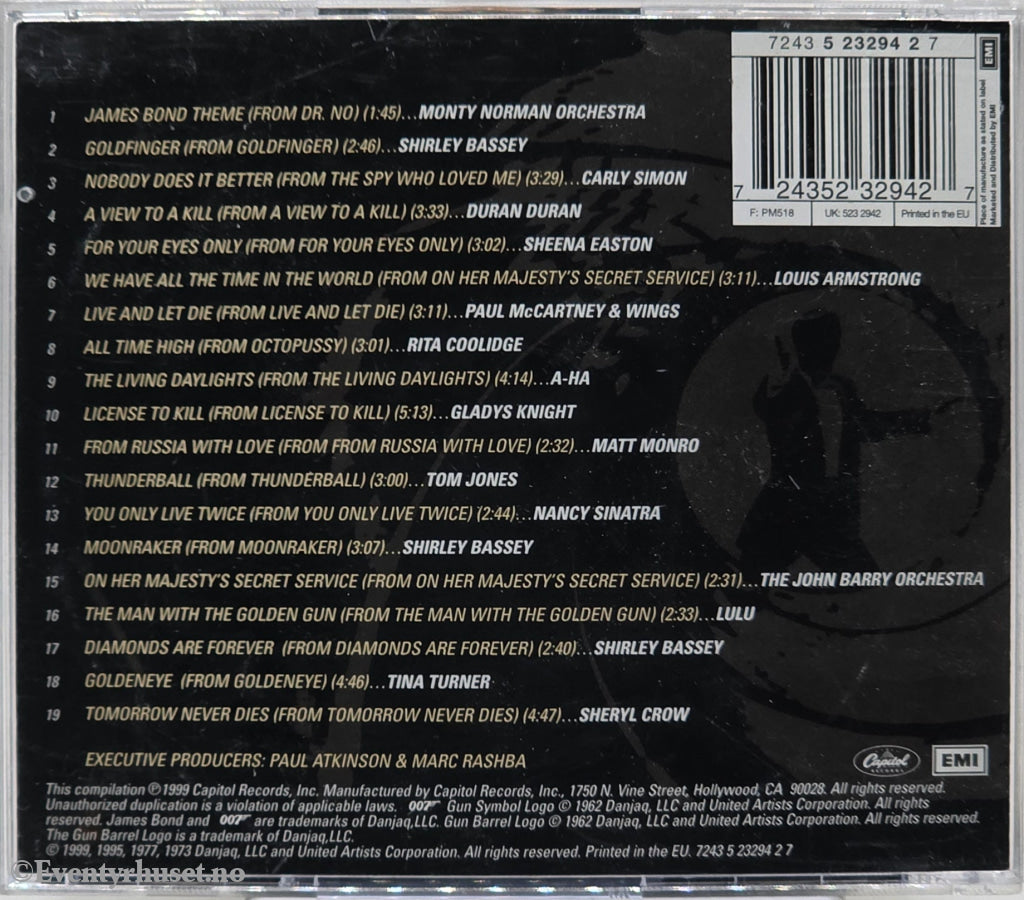 Various Artists. 1999. The Best of Bond... James Bond. Musikk-CD.