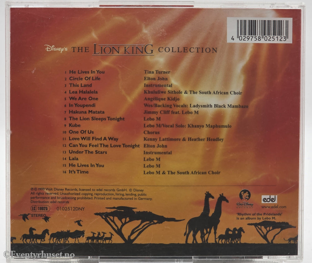 Various Artists. 2003. Disney’s The Lion King Collection. CD.