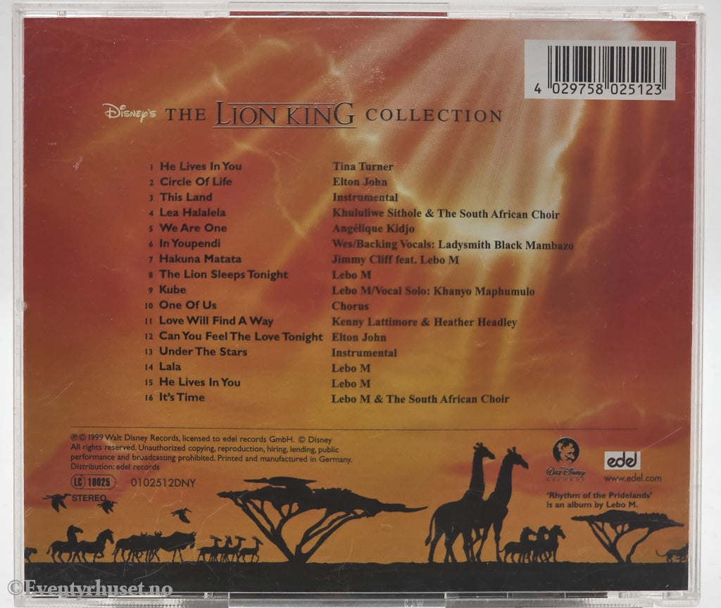 Various Artists. 2003. Disney’s The Lion King Collection. CD.