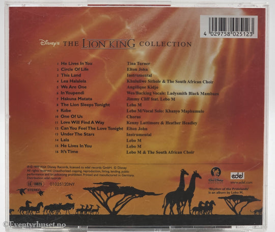 Various Artists. 2003. Disney’s The Lion King Collection. CD.