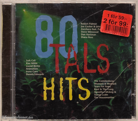 Various Artists - 80-tals Hits (1999). Musikk-CD.