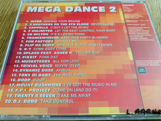 Various Artists – Mega Dance 2. 1994. CD.