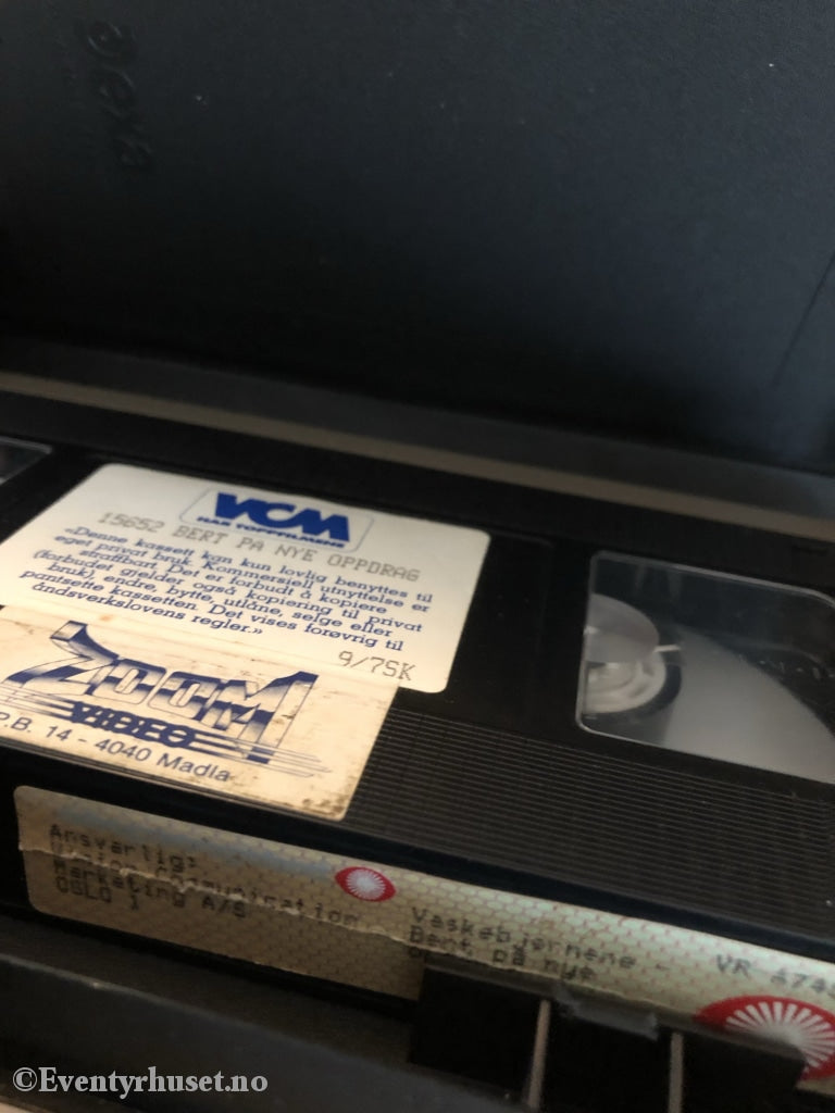 Vaskebjørnene - Bert På Nye Oppdrag. 1985. Vhs Big Box.