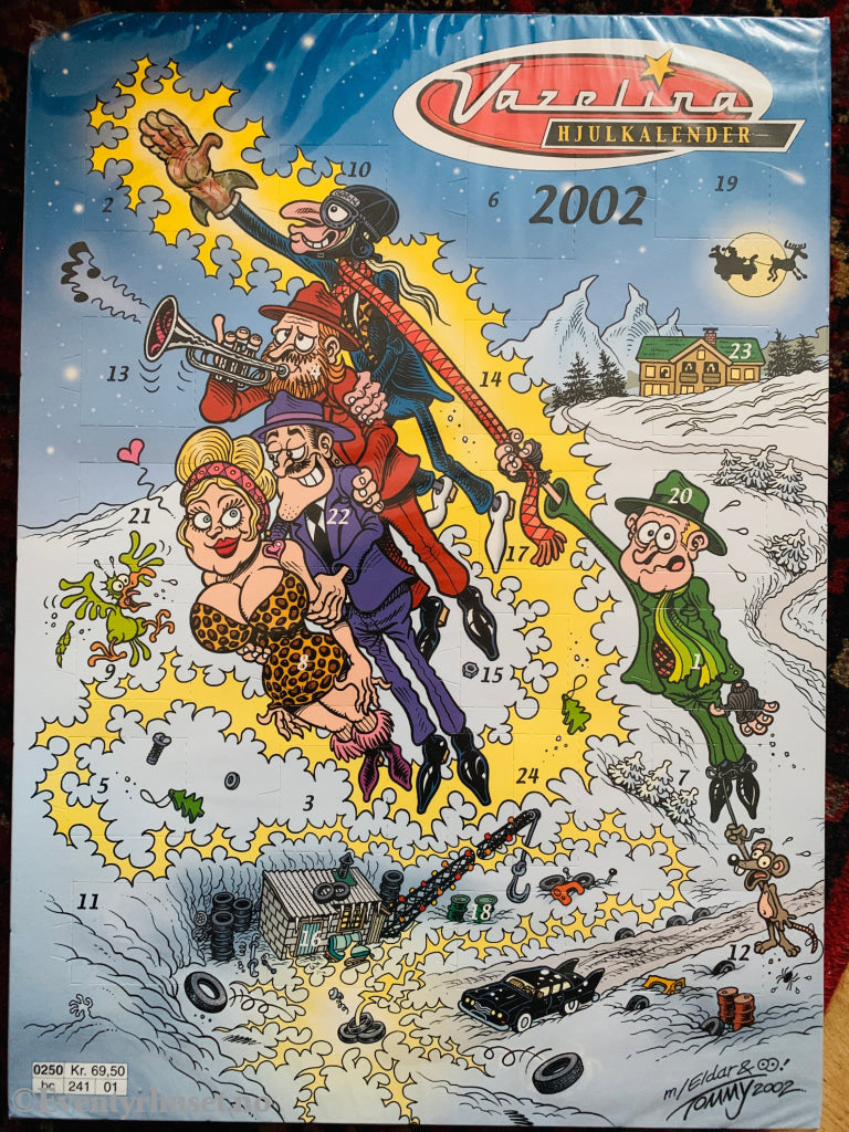 Vazelina Hjulkalender 2002. Ny i plast! Julekalender