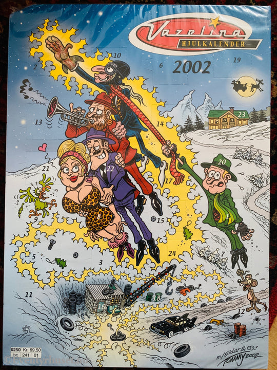 Vazelina Hjulkalender 2002. Ny i plast! Julekalender