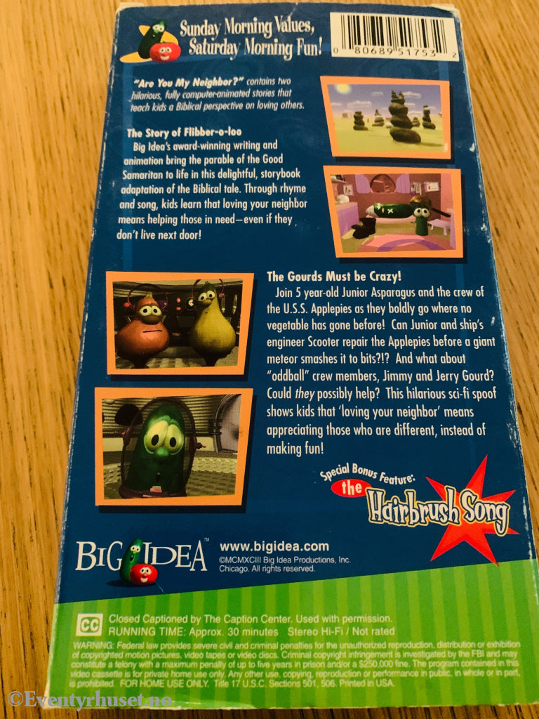 VeggieTales: Are You My Neighbor? 1995 VHS.