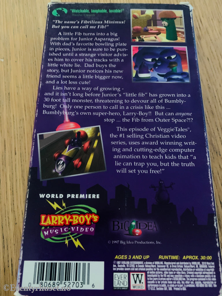 VeggieTales: LarryBoy and the Fib from Outer Space! 1997 VHS.