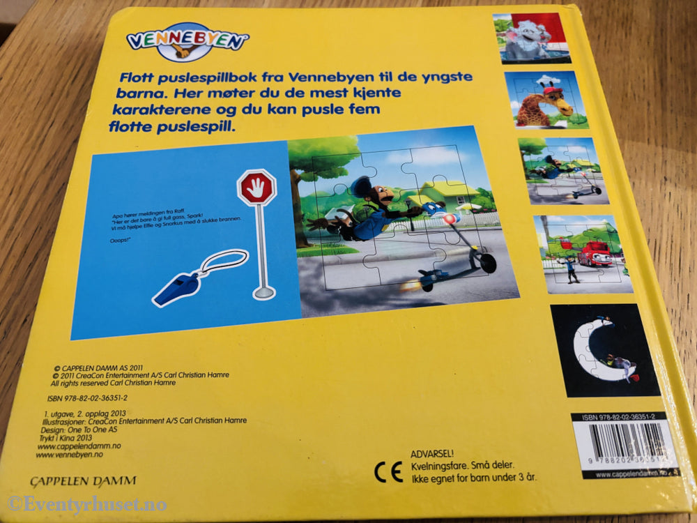 Vennebyen. Puslespillbok. Bok.