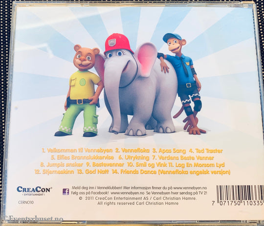 Vennebyen – Verdens beste venner. Barne-CD.