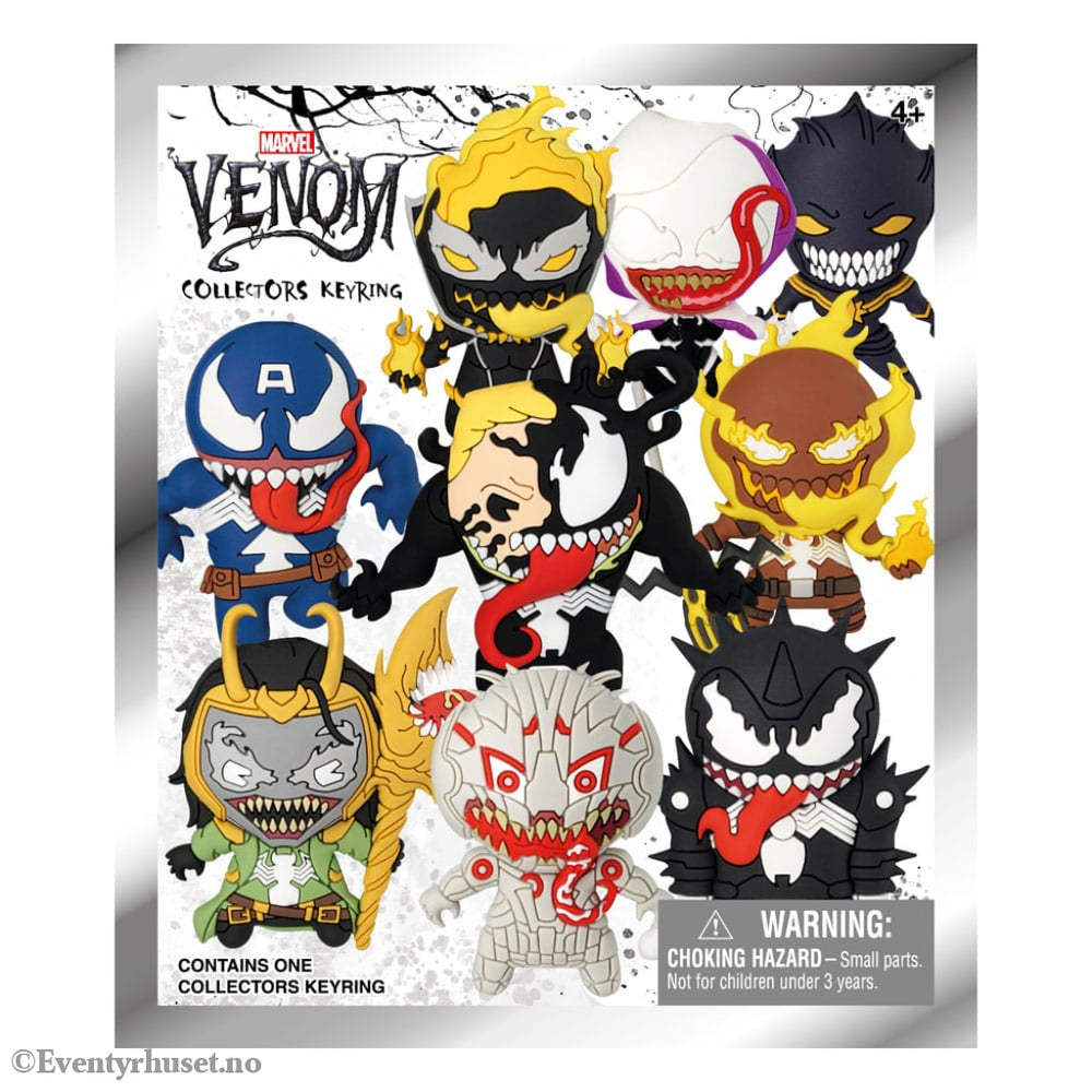 Venom 3D PVC Bag Clips Series 1 Display (24) Fashion & Accessories