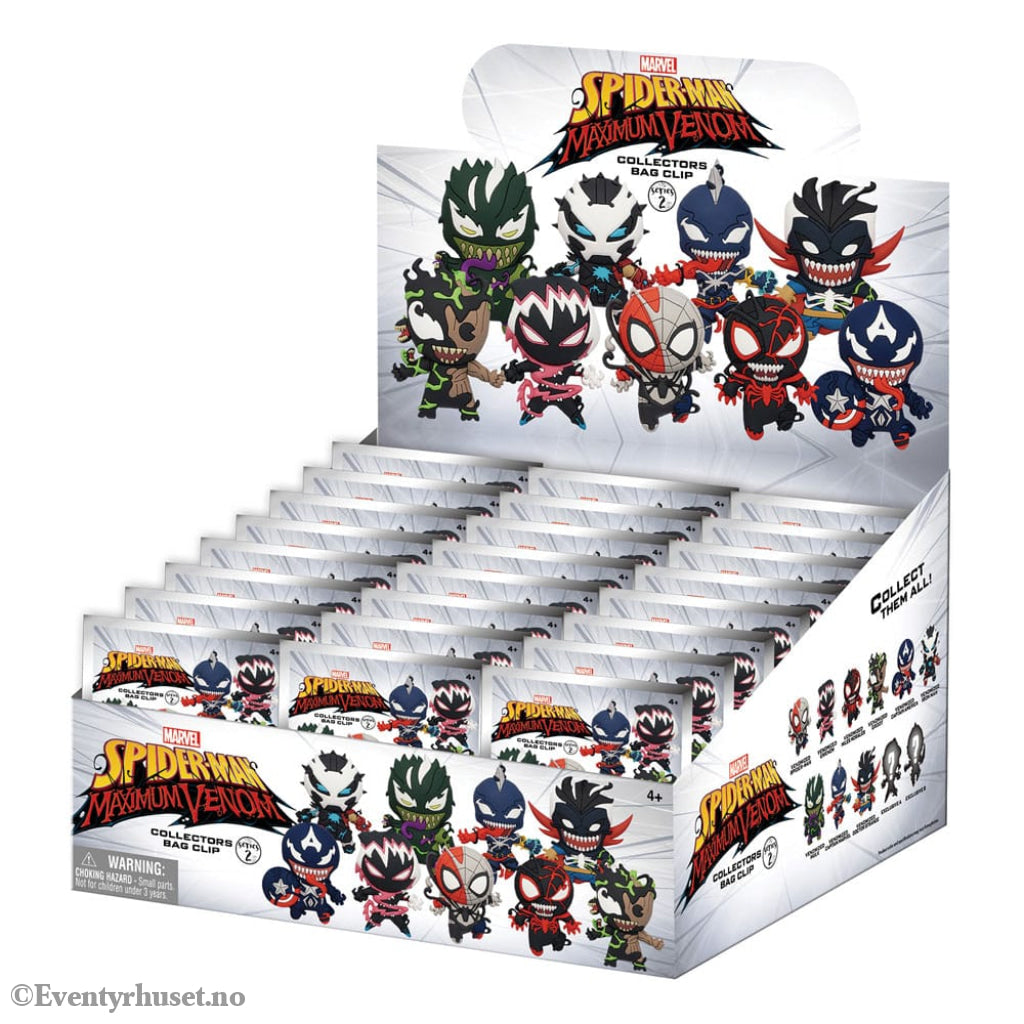 Venom 3D PVC Bag Clips Series 2 Display (24) Fashion & Accessories