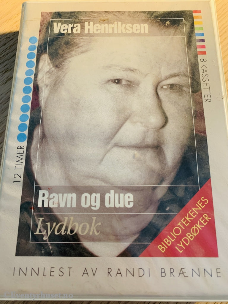 Vera Henriksen. 1989. Ravn Og Due. Lydbok På 8 Kassetter. Kassettbok