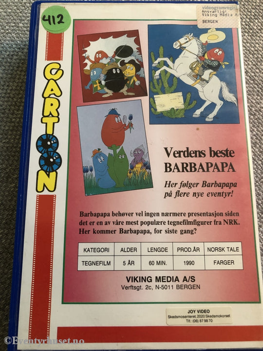 Verdens Beste Barbapappa. 1990. Vhs Big Box.