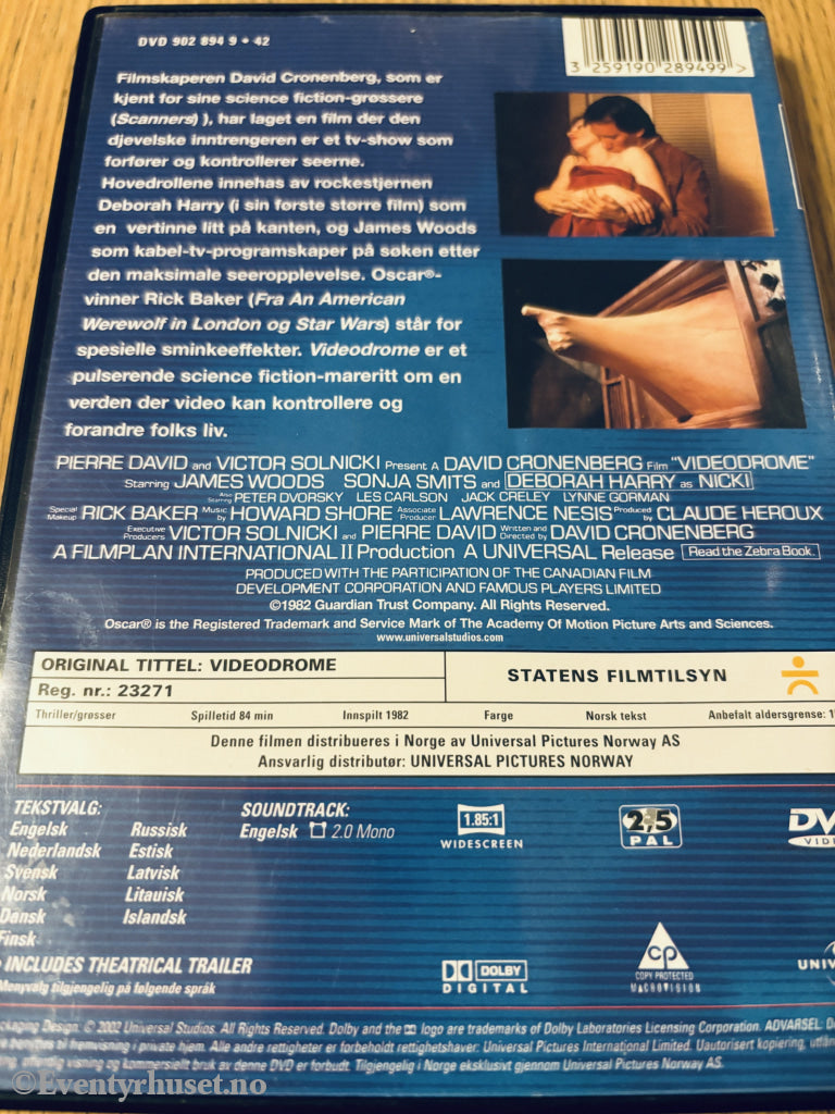 Videodrome (1983). DVD.