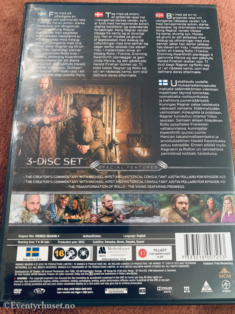 Vikings Season 4 Volume 1. DVD samleboks.