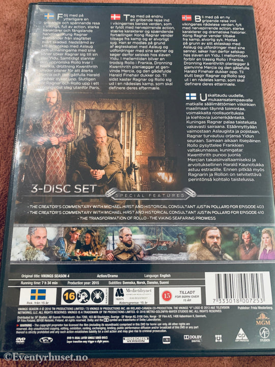 Vikings Season 4 Volume 1. DVD samleboks.