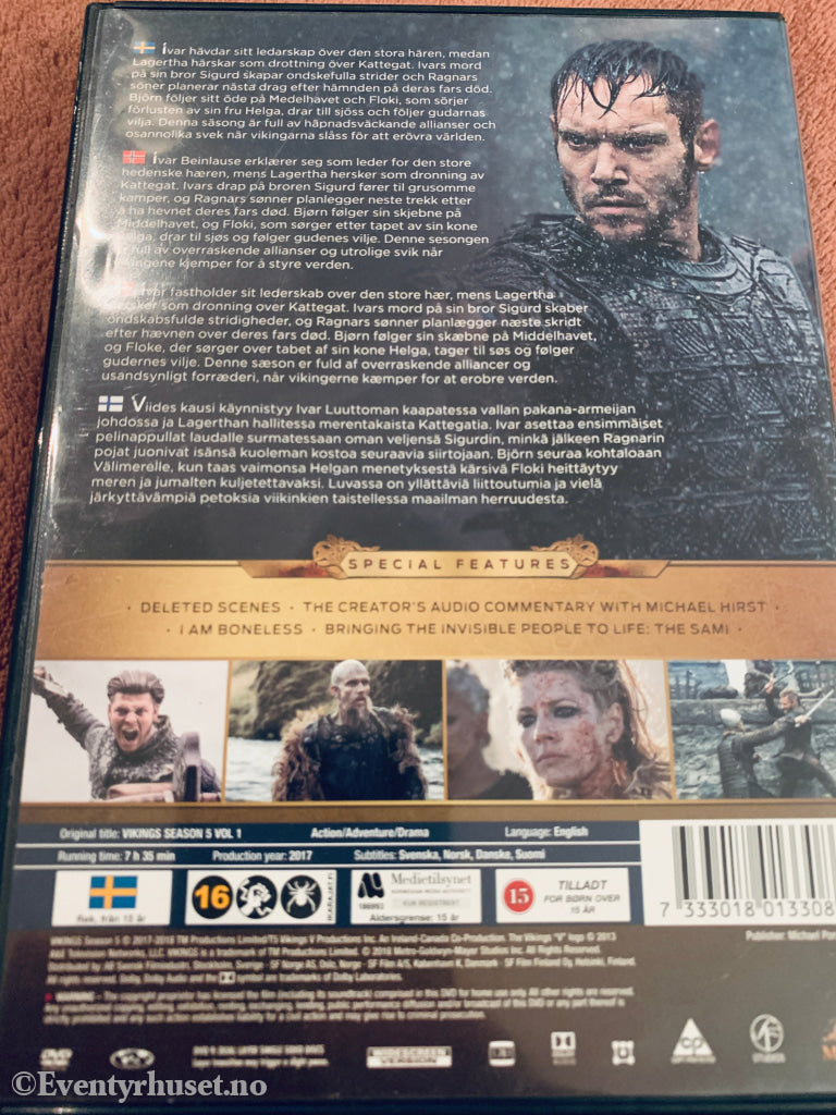Vikings Season 5 Volume 1. DVD samleboks.
