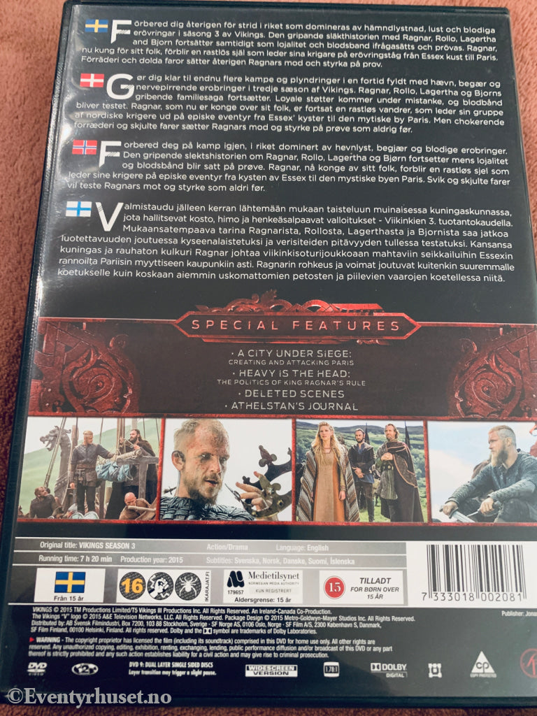 Vikings The Complete Third Season. DVD samleboks.