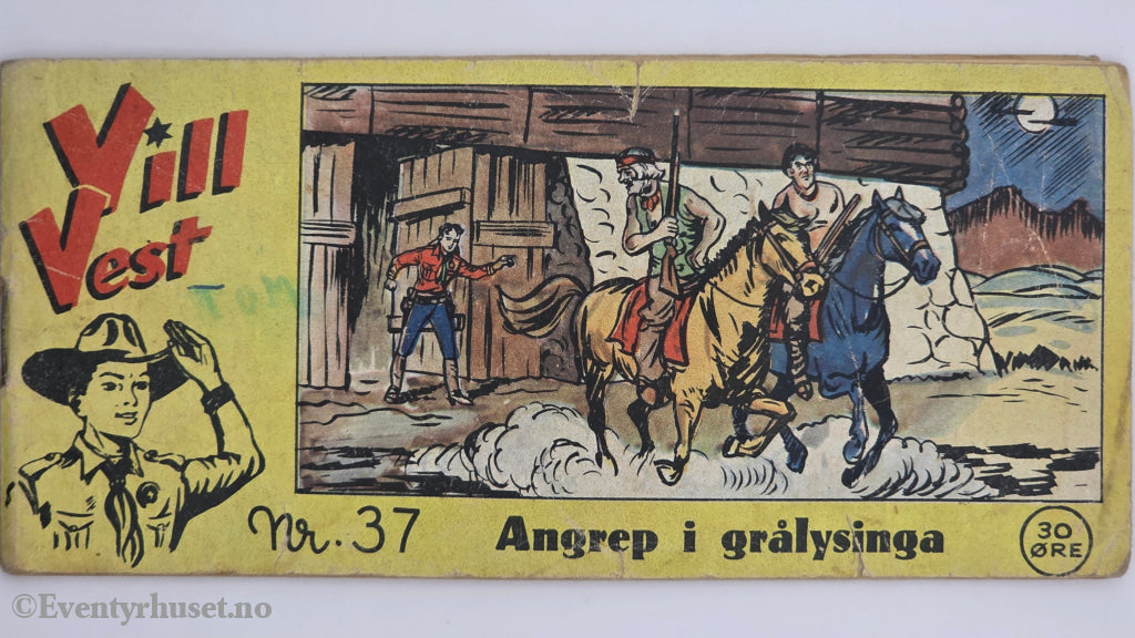Vill Vest. 1954. Angrep i grålysinga. Hefte.