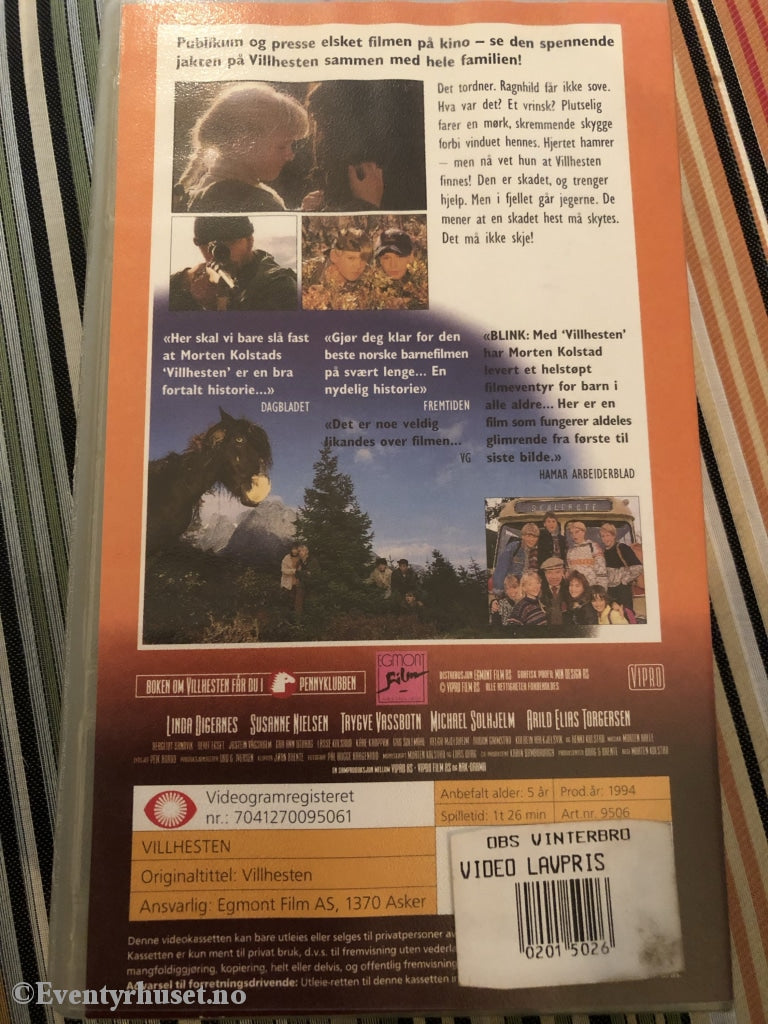 Villhesten. 1994. Vhs. Vhs