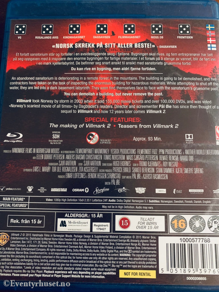 Villmark 2. 2015. Blu-Ray. Blu-Ray Disc
