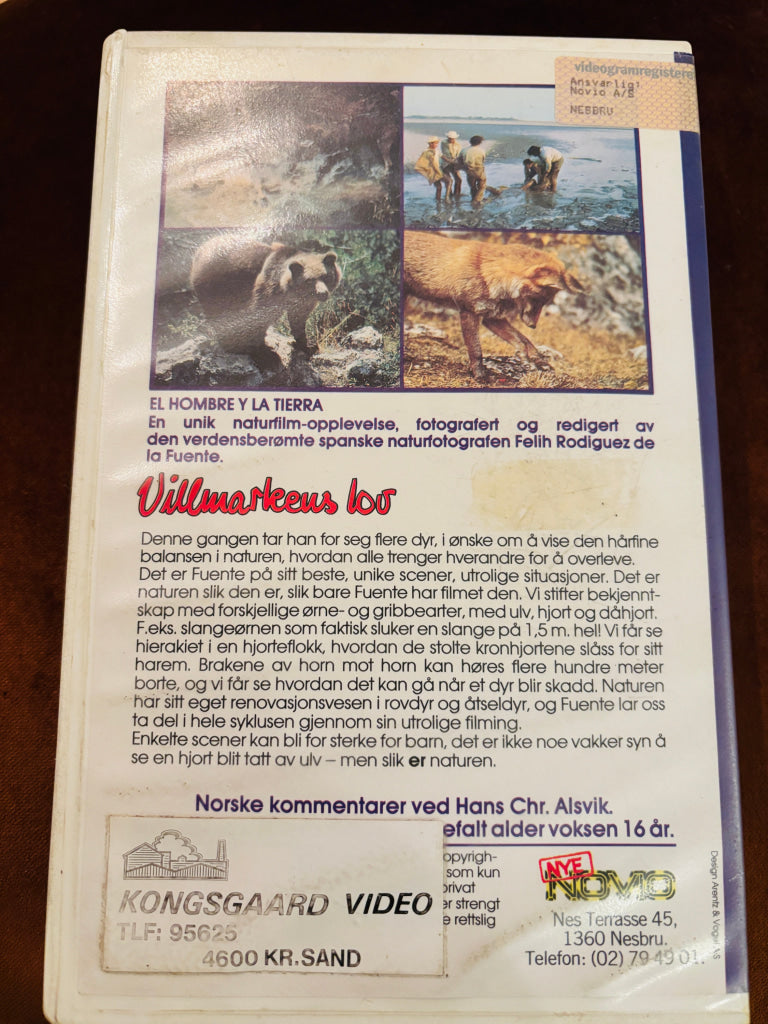Villmarkens Lov Nr. 2. VHS Big Box.
