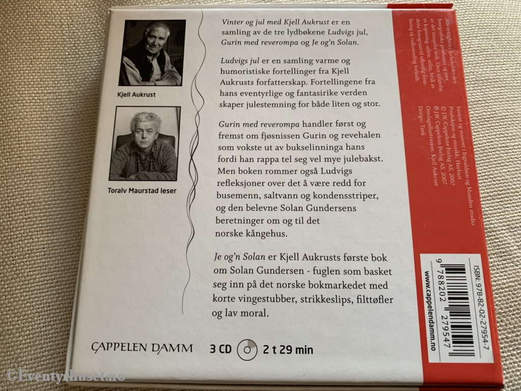 Vinter Og Jul Med Kjell Aukrust. 2007. Lydbok På 3 Cd. Cd