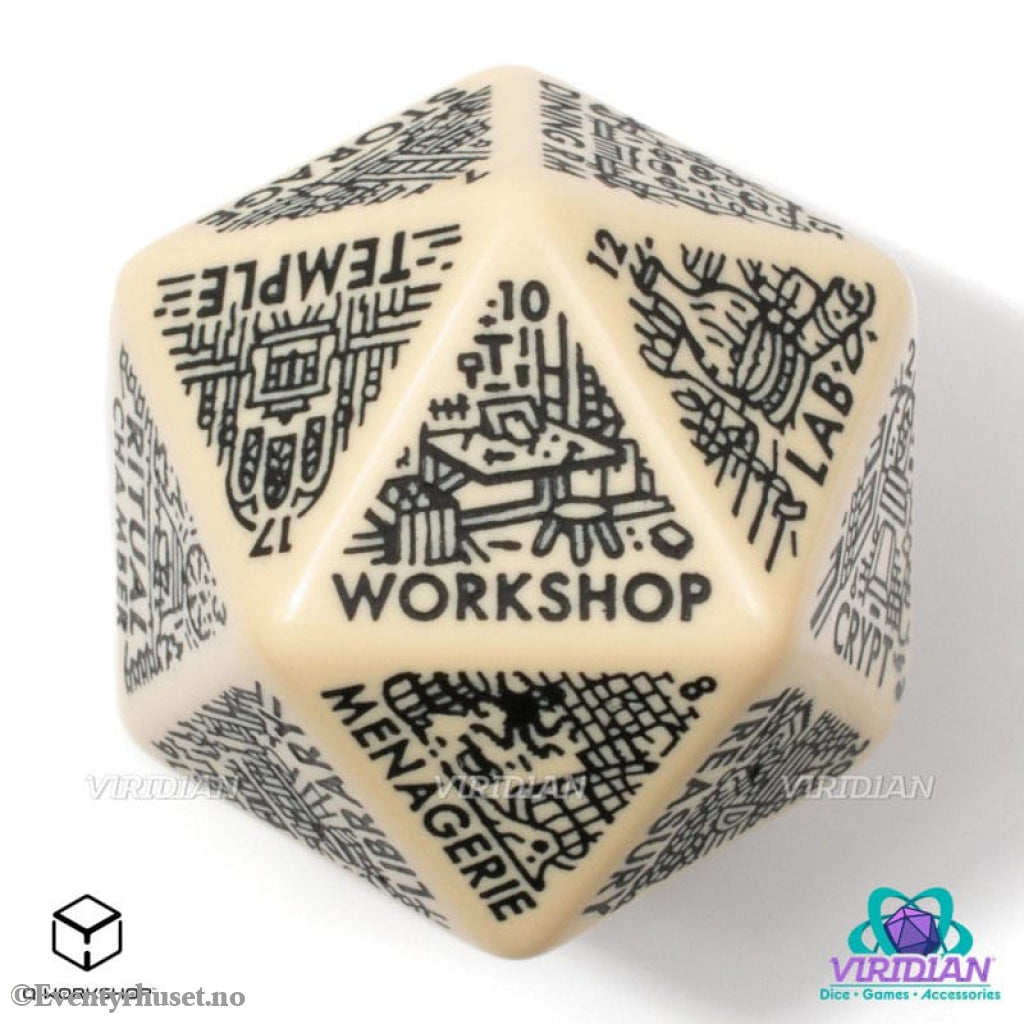 Viridian Jumbo Dice Dungeon Room Generator D20 Beige Games