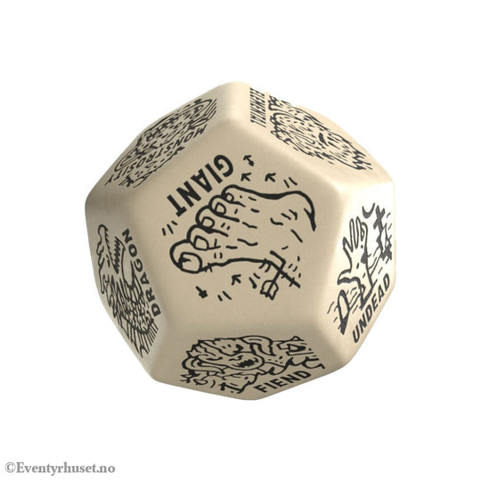 Viridian Jumbo Dice Monster Generator Die D12 Beige Games
