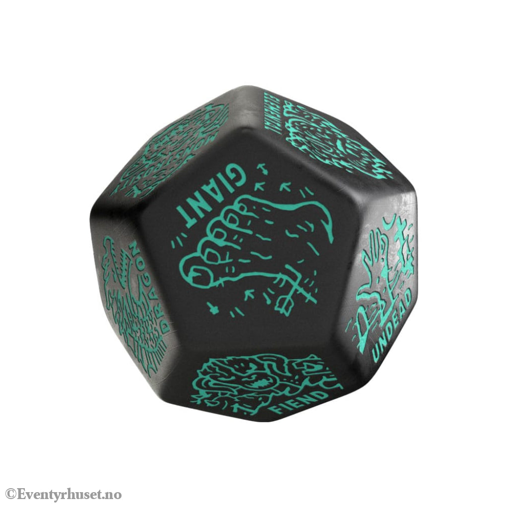 Viridian Jumbo Dice Monster Generator Die D12 Black Games