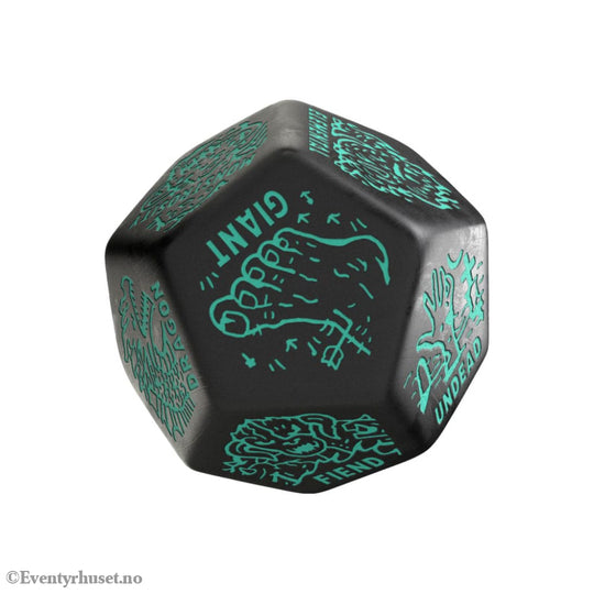 Viridian Jumbo Dice Monster Generator Die D12 Black Games